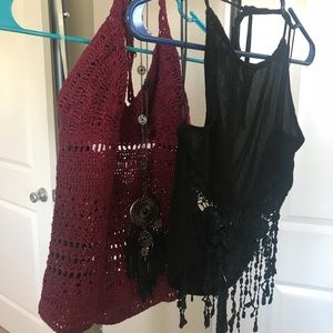 Set of 2 crochet festival tops!